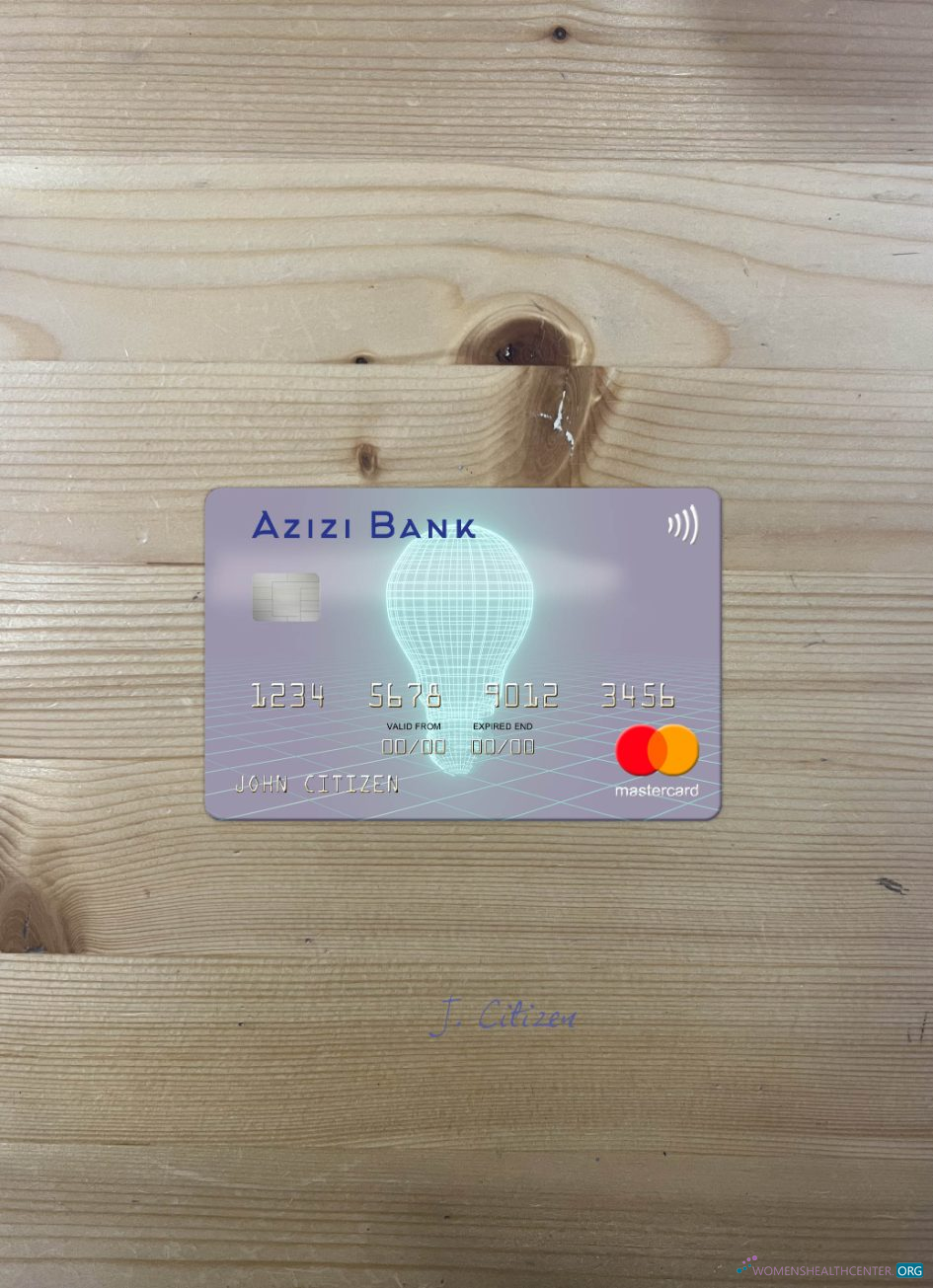 Download Afghanistan Azizi Bank mastercard photolook front Photoshop template